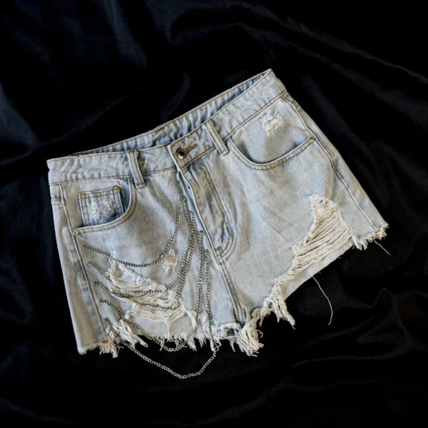 Short De Jean Con Cadenas