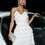 Vestido Blanco Con Moño En La Espalda
