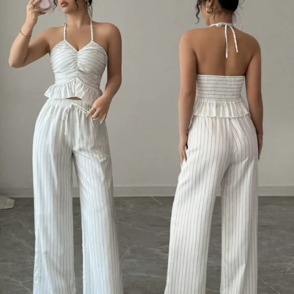 Conjunto De Tela Con Rallas
