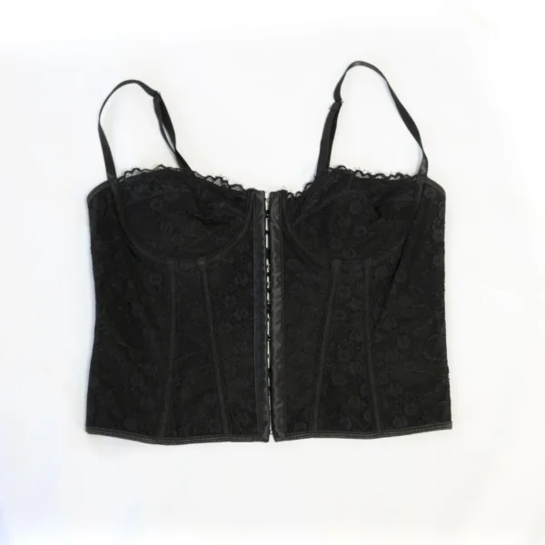 Croset Negro De Encaje