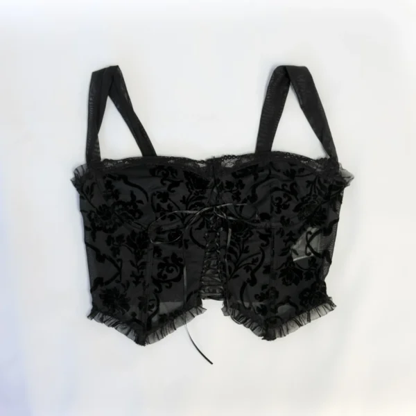 Corset De Encaje Negro