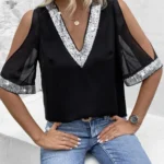 Blusa Negra Con Brillos