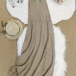 Vestido de hilo marrón