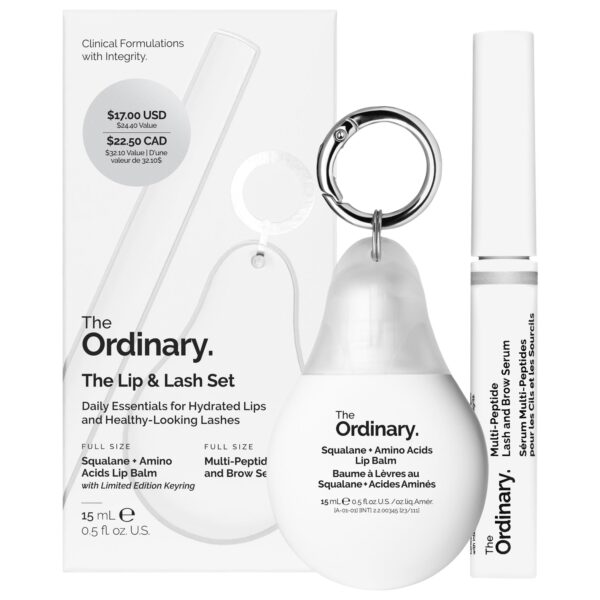 The Ordinary lip & lash set