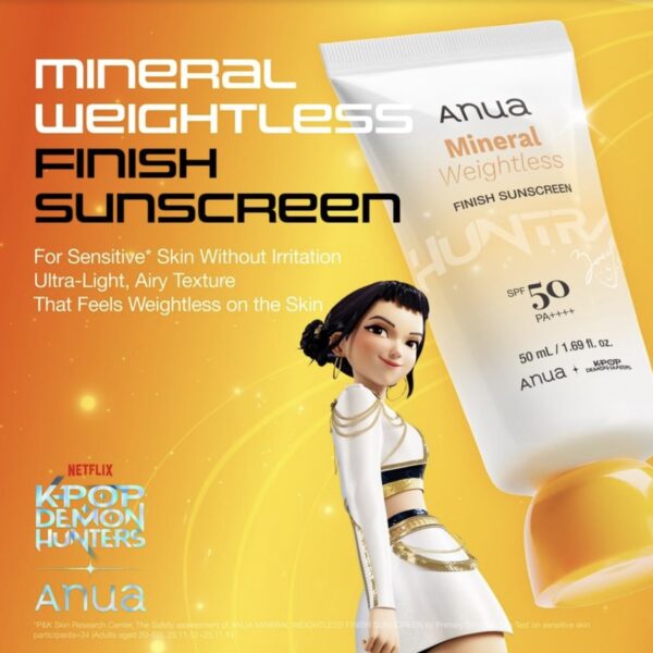 Anua mineral weightless finish filtro solar spf 50+