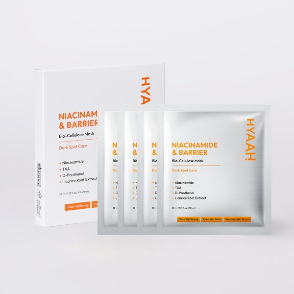 HYAAH Niacinamide & Barrier | Mascarilla Facial Antimanchas con Niacinamida y Ácido Tranexámico
