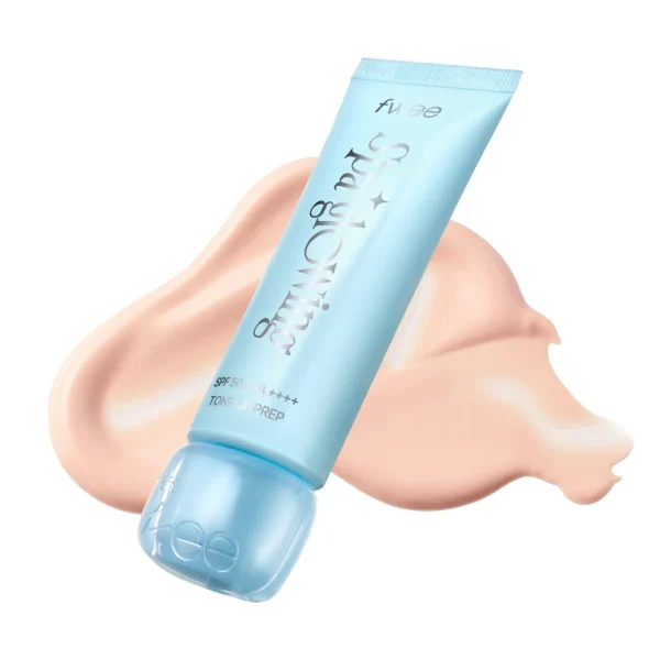 Fwee Spf Blurring Tone Up Prep SPF 50+ PA++++ | Protector Solar Facial con Color, Efecto Alisador y Prebase de Maquillaje