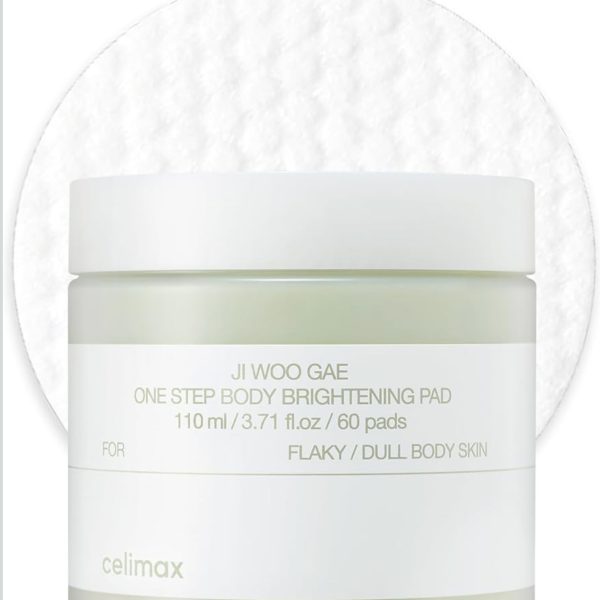 Celimax Ji Woo Gae One Step Body Brightening Pad | Discos Exfoliantes e Iluminadores Corporales – 60 unidades (110 ml)
